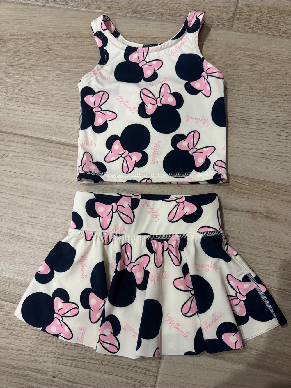 Minnie Mouse Toddler Girls Active Print Tank and Skort Set, 2-Piece